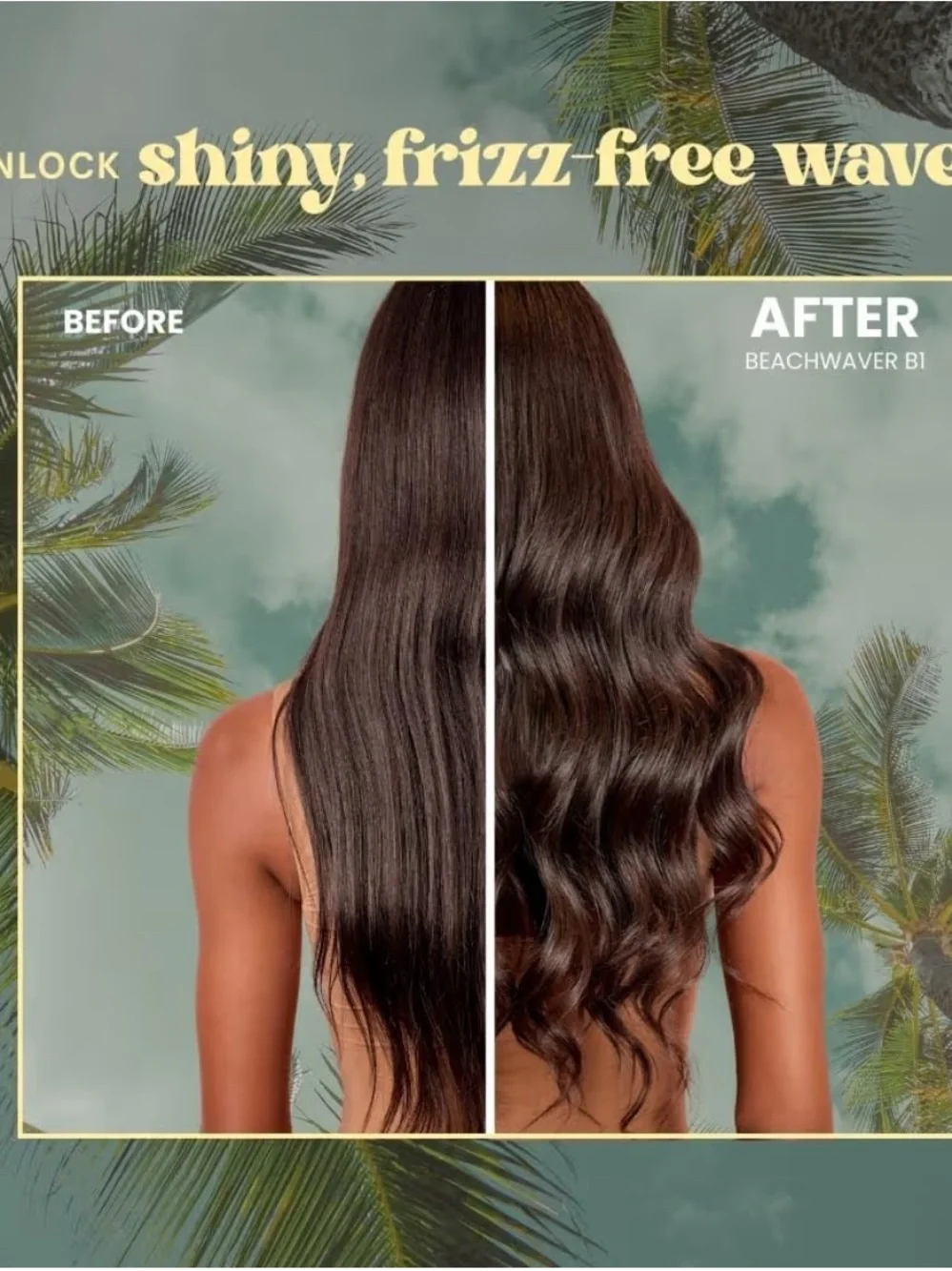 The Beachwaver Co. B1 Rotating Curling Iron - Black and Rose Gold